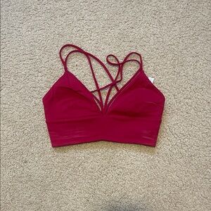 Women's Strappy Bralette - Red